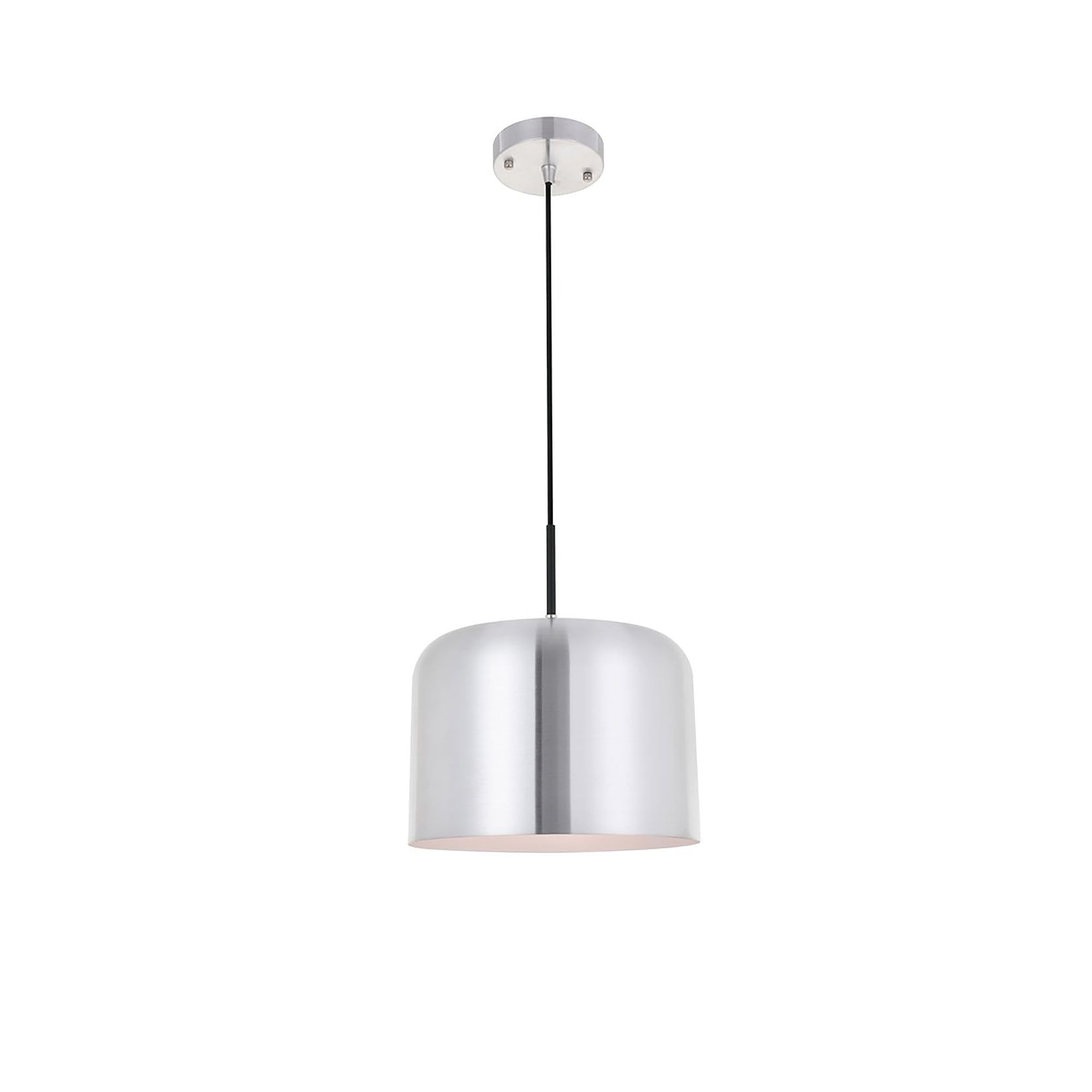 Living District Indoor Modern Home Decorative Bright Ceiling Etude 1 Light Brushed Nickel Pendant