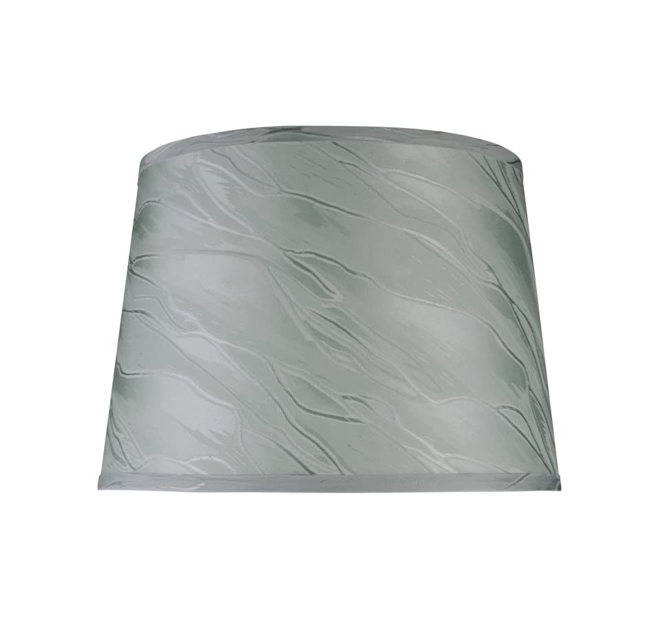 Aspen Creative 32143A Transitional Hardback Empire Shape Spider Construction Lamp Shade In Greyish Green, 14&quot; Wide (12&quot; X 14&quot; X 10&quot;)