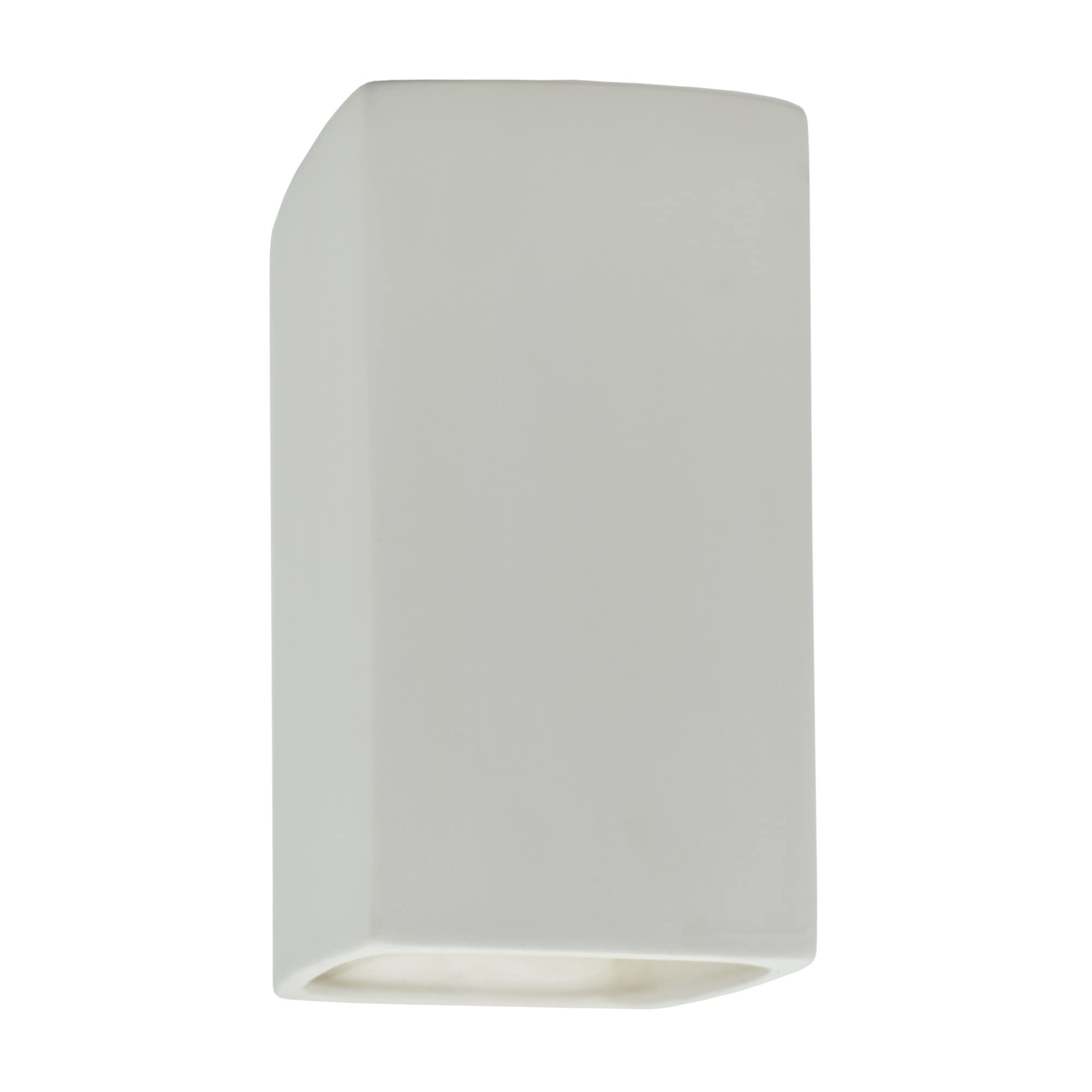 Justice Design Group Lighting CER-5910W-BIS Outdoor Wall Sconce with Ceramic Bisque Shades, White