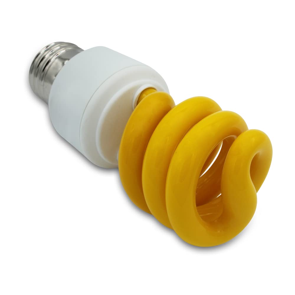 lumenivo 13W Yellow CFL Light Bulbs E26 Medium Base - 1 Pack, Bug-Repellent for Indoor/Outdoor Use