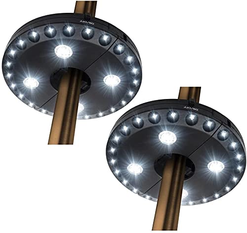 OYOCO Patio Umbrella Light - Cordless 28 LED, 200 Lumens, Battery Operated, Bright White for Umbrellas and Outdoor Use
