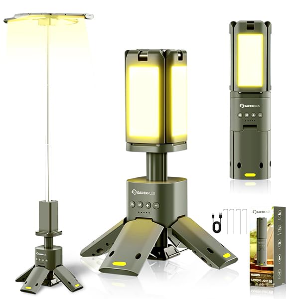 SakerPlus Portable Camping Lantern 14000mAh 6000 Lumen Military Green ABS Model EC67392