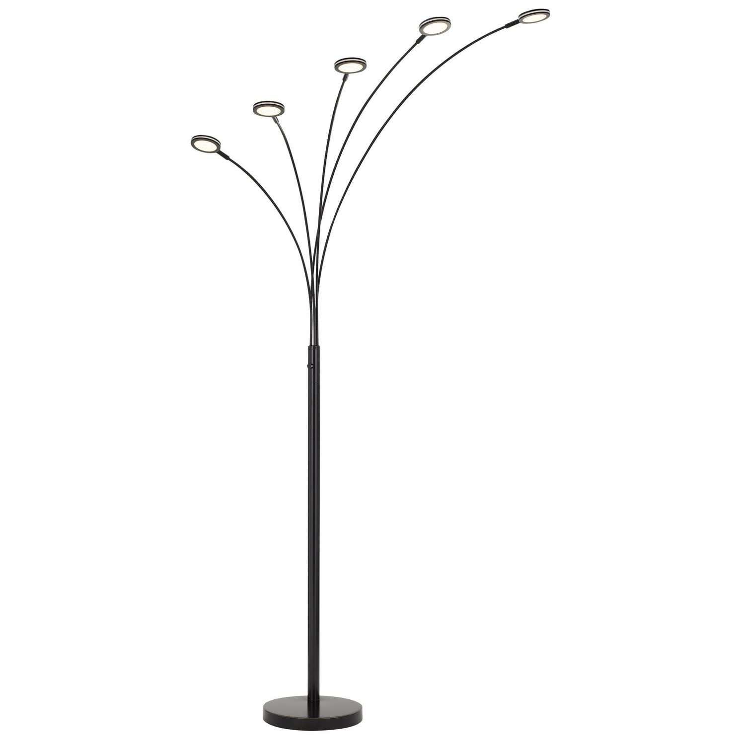Cal Lighting BO-2873FL-5L-DB Transitional LED Arc Floor Lamp from Cremona Collection in Bronze/Dark Finish, 39.00 inches