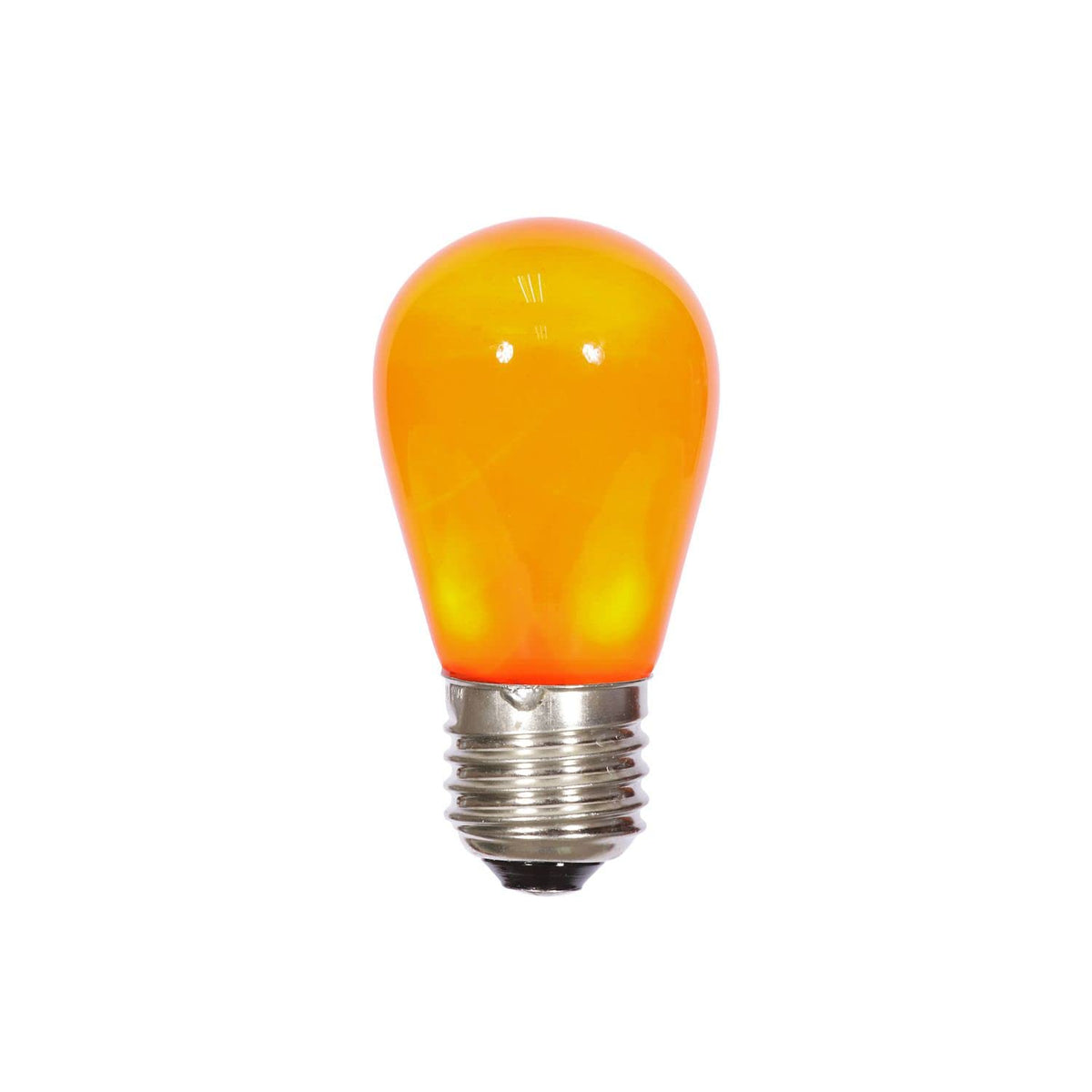 Vickerman 687444-1.3 watt 130 volt S14 Medium Screw Orange Ceramic LED (5 pack) Christmas Light Bulbs (X14SC08-5)