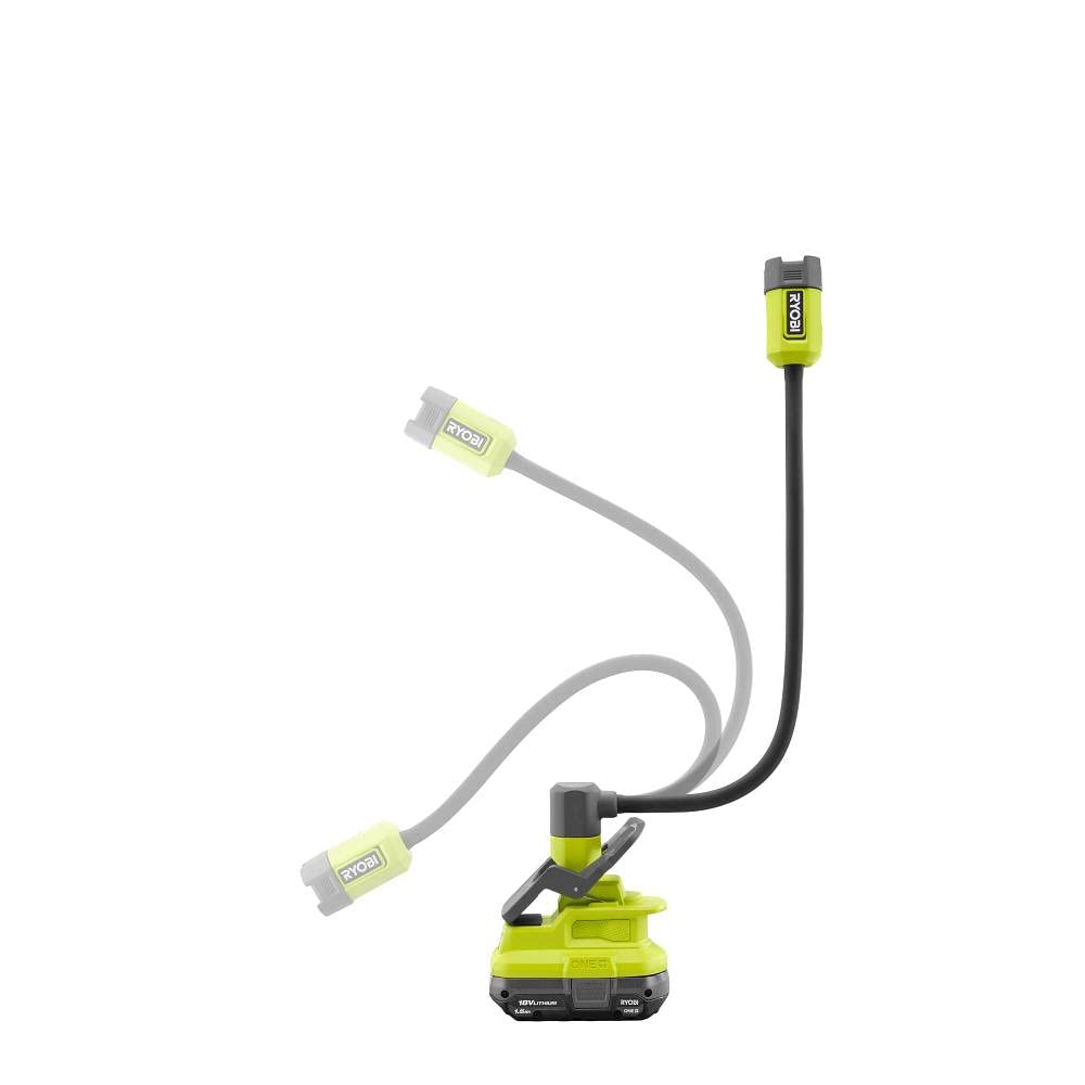 RYOBI 18V ONE+ Cordless Flexible LED Clamp Light PCL665 - Green, Plastic, Versatile Lighting Solution