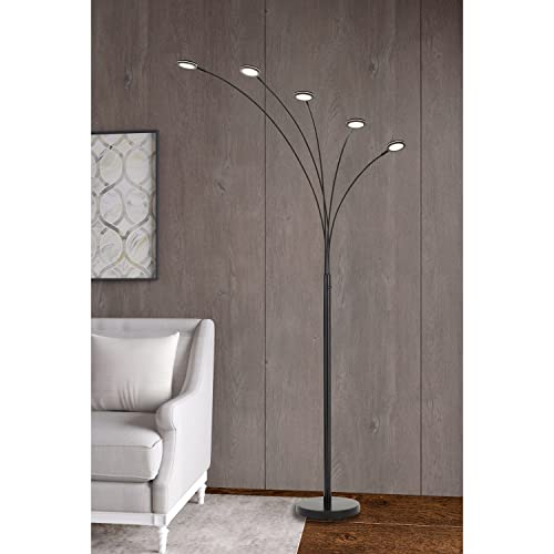 Cal Lighting Bo-2873Fl-5L-Db Transitional Led Arc Floor Lamp From Cremona Collection In Bronze/Dark Finish, 39.00 Inches