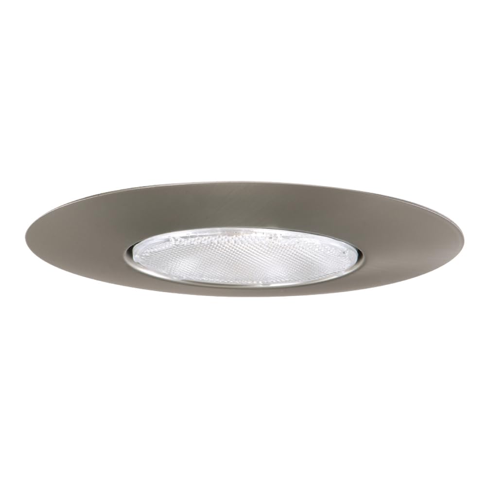 HALO 6 in. Satin Nickel Recessed Ceiling Light Open Splay Trim (Bulb not Included)