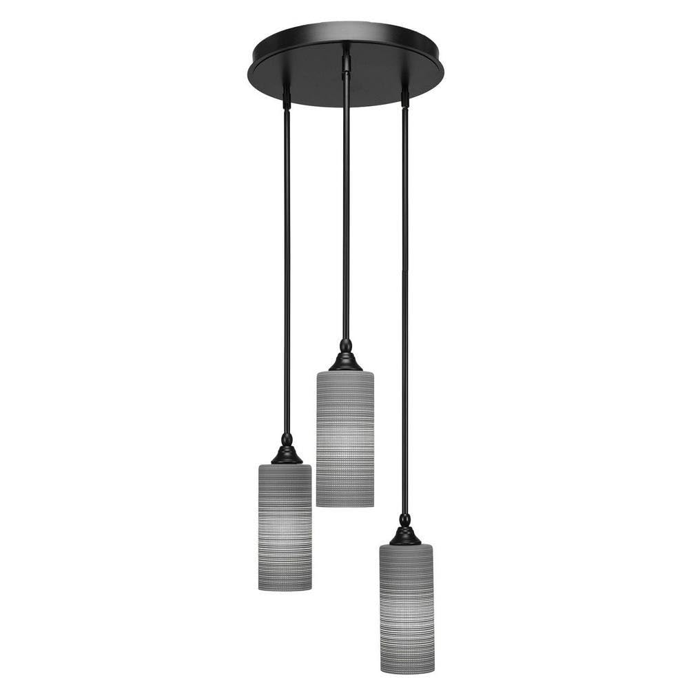 Empire 3 Light Cluster Pendalier In Matte Black (2143-Mb-4092)