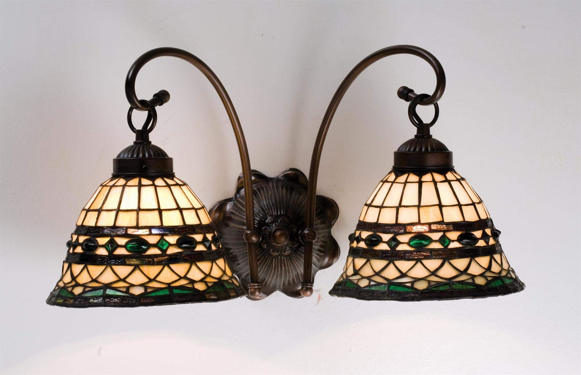 Meyda Tiffany Lighting Pendant, 18in Width, Metal, Beige Green Finish, Model 18530