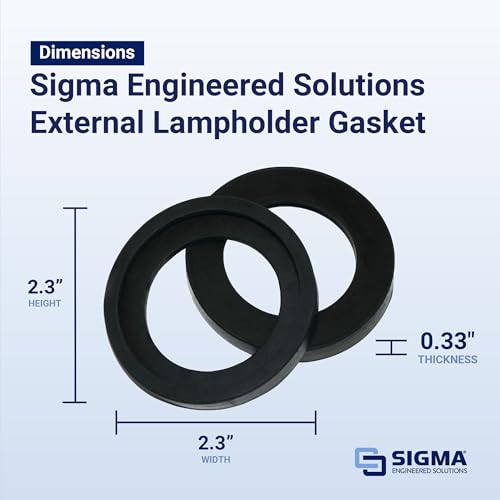 Sigma Engineered Solutions 14004 External Lampholder Gasket, Black, 2-Pack