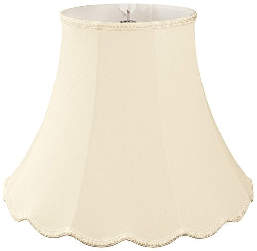 Royal Designs Scalloped Bell Designer Lamp Shade, Eggshell, 5 x 10 x 8.25, Set of 2