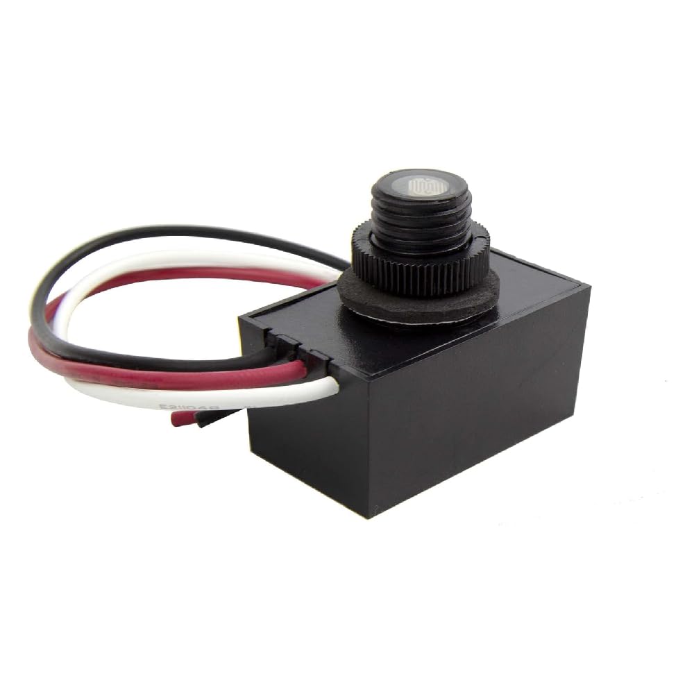 Solus Spc-688 Dusk To Dawn Photocell Light Sensor Switch, Outdoor Lamp Post Control, Black, Pack Of 1