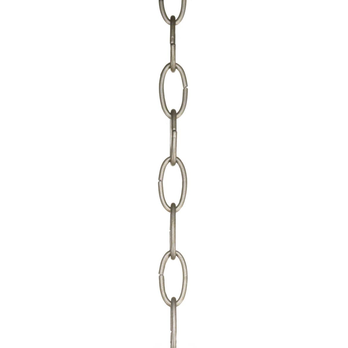 Progress Lighting Accessory Chain - 10 of 9 Gauge Chain, Indoor & Outdoor, P8757-134, Silver Ridge
