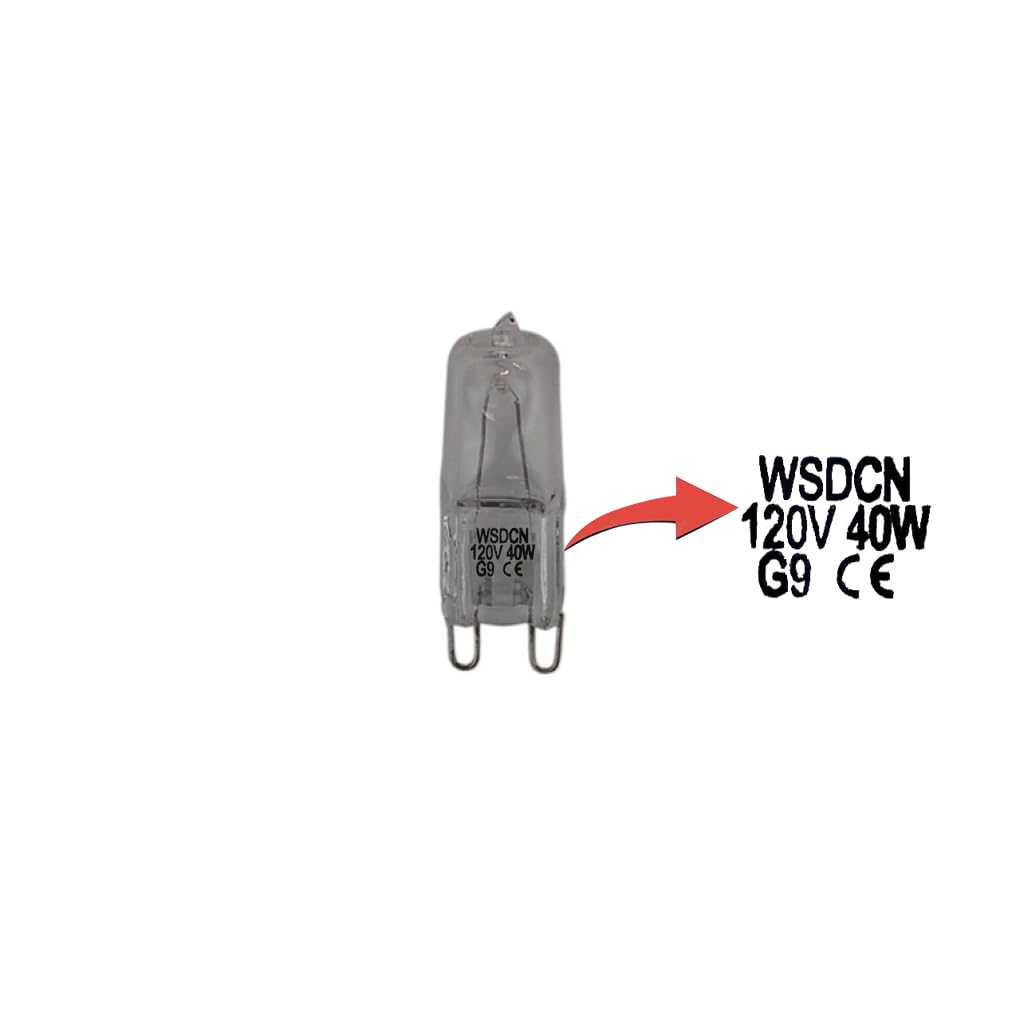 WSDCN G9 40W Halogen Oven Light Bulb - 2 Pack, 120 Volt, 350°C Heat Resistant, Perfect for Ovens, Fulfilled by Amazon