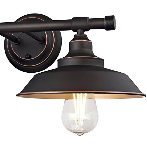 Westinghouse Iron Hill 2-Light Indoor Wall Fixture, Metal, Oil-Rubbed Bronze, Model 6354800