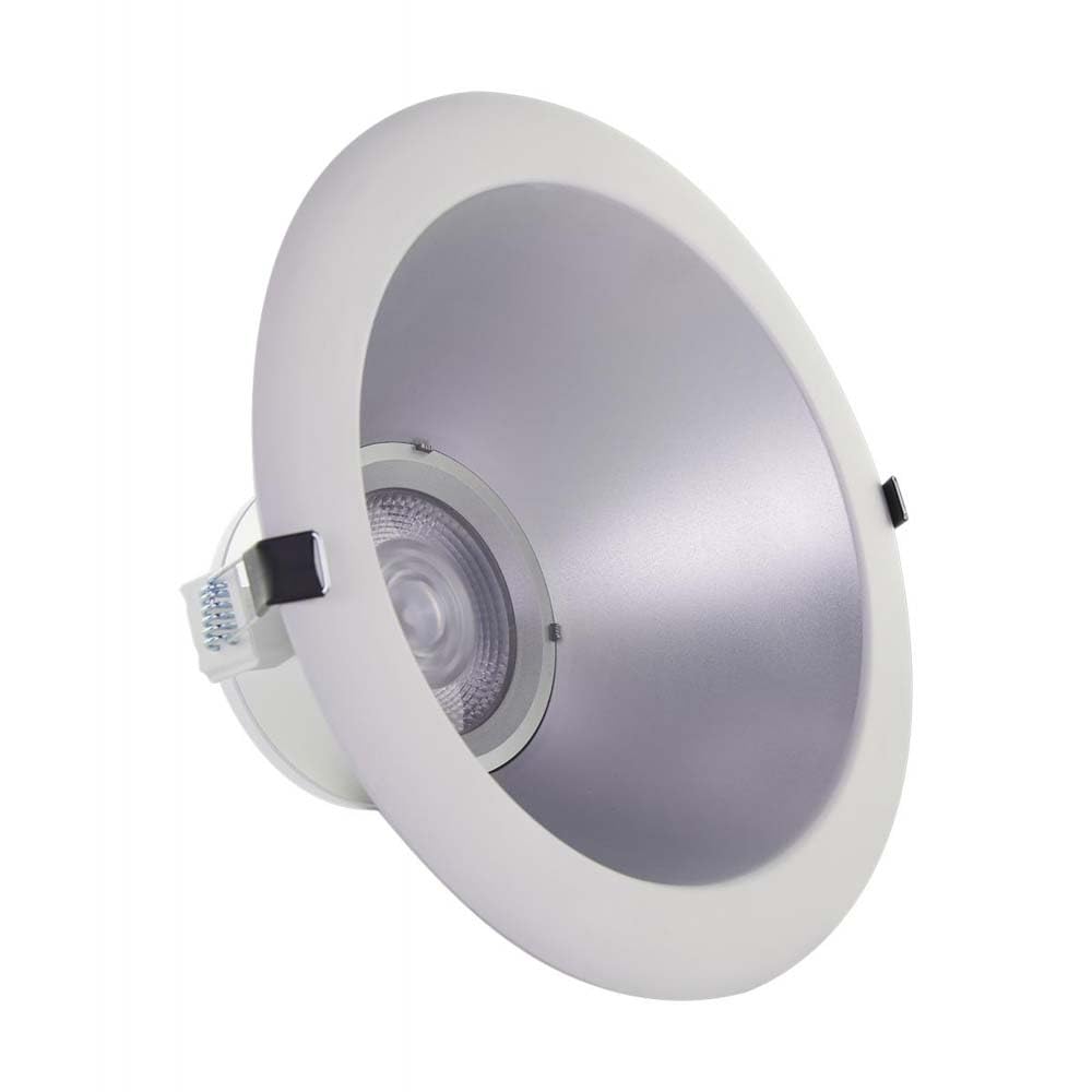 Satco S11814 Cct And Wattage Selectable Led Commercial Recessed Downlight, 4 Inches, Silver