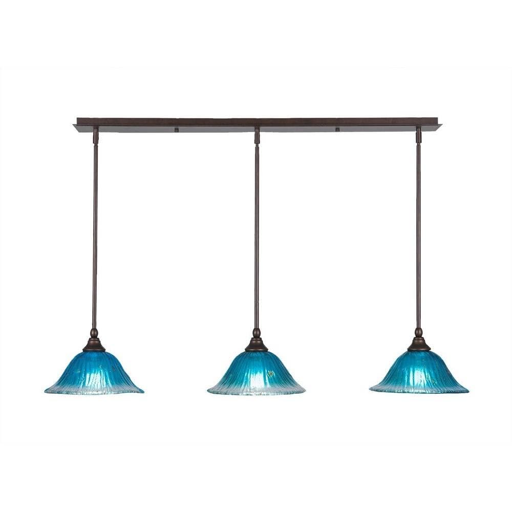 Toltec Lighting 3 Light Linear Pendalier In Bronze (36-Brz-438)
