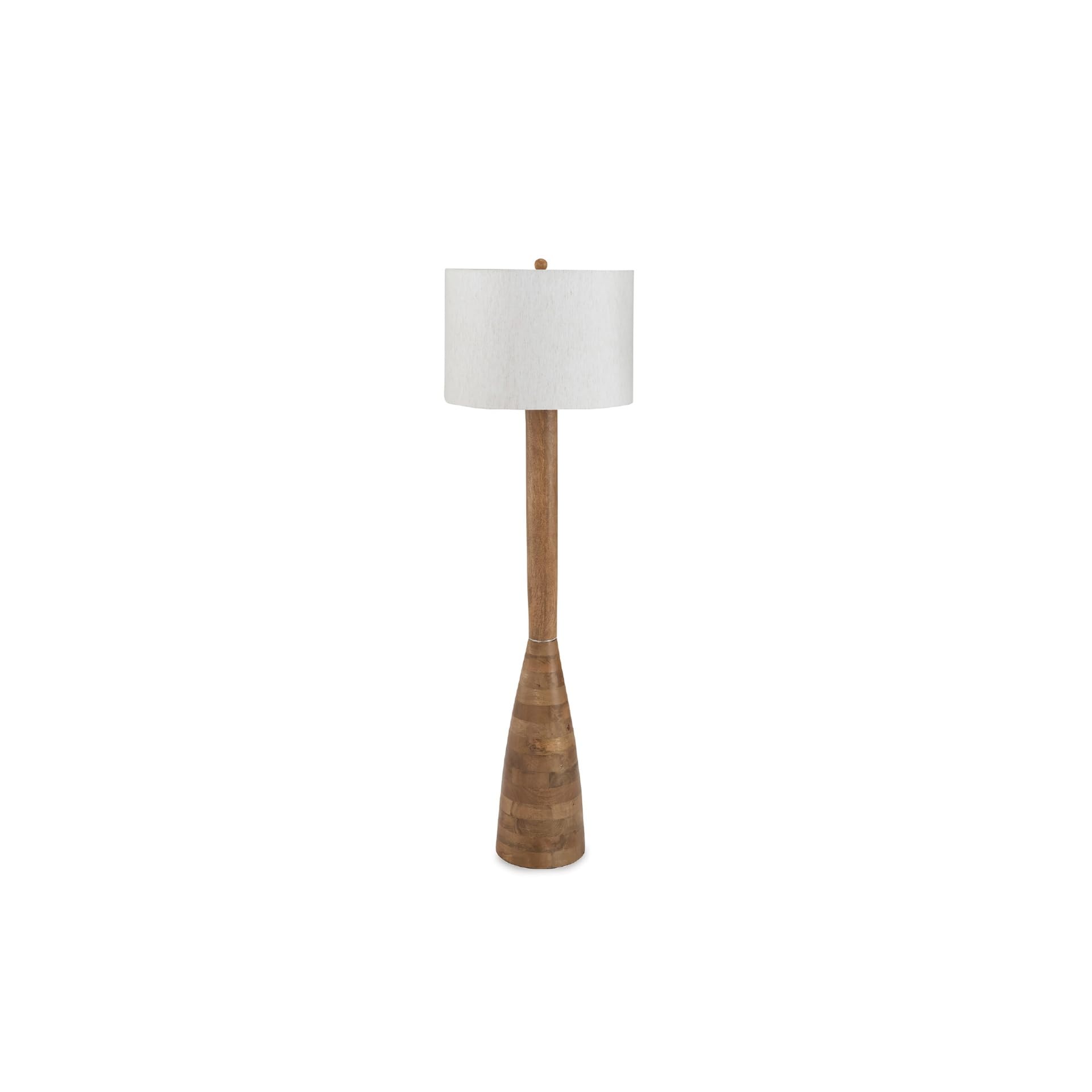 Signature Design by Ashley Ailsa Farmhouse Floor Lamp with 3-Way Switch and Drum Shade, Light Brown