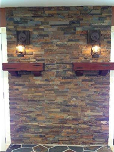 Muskoka Lifestyle Products Rustic Wall Light Fixture Set - Farmhouse Sconces For Bedroom & Kitchen