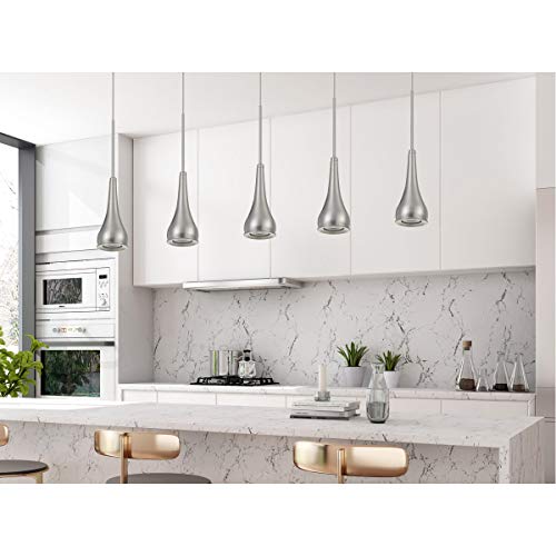 Cal Lighting Up-1117 Transitional Led Pendant From Kornos Collection In Pewter, Nickel, Silver Finish, 3.00 Inches,Steel