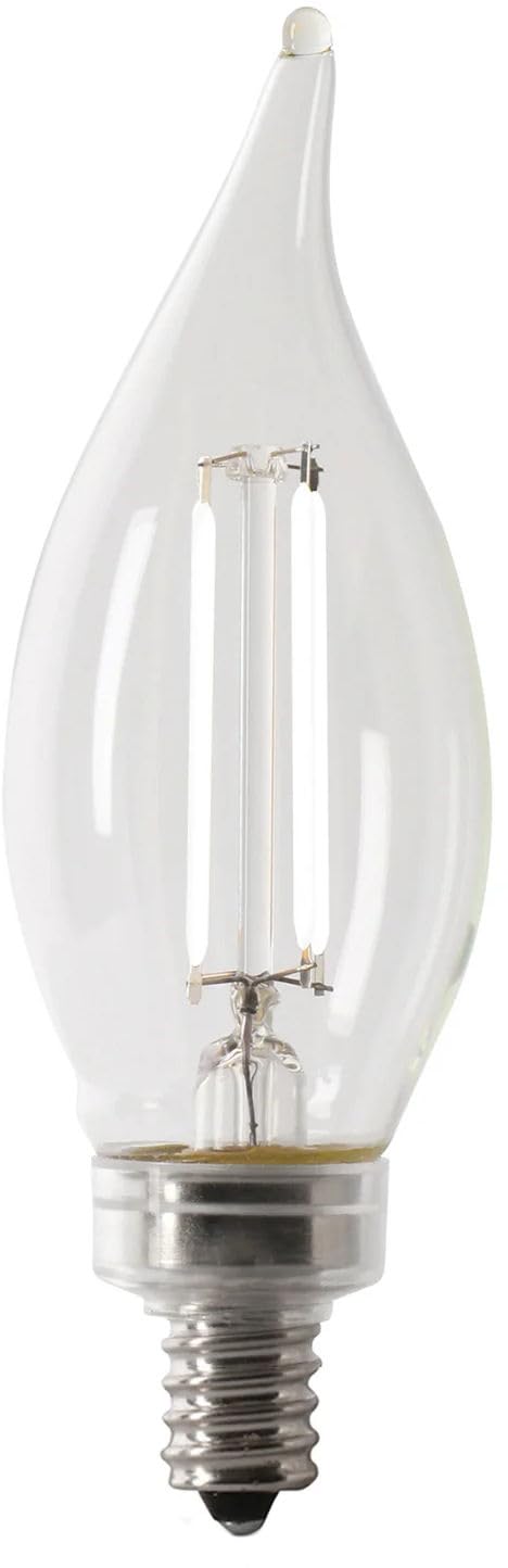 Feit Electric LED Bulb, 3.3W, 40W Equivalent, E12 Base, 5000K, 300 Lumen, Clear Glass, Box of 4, Model