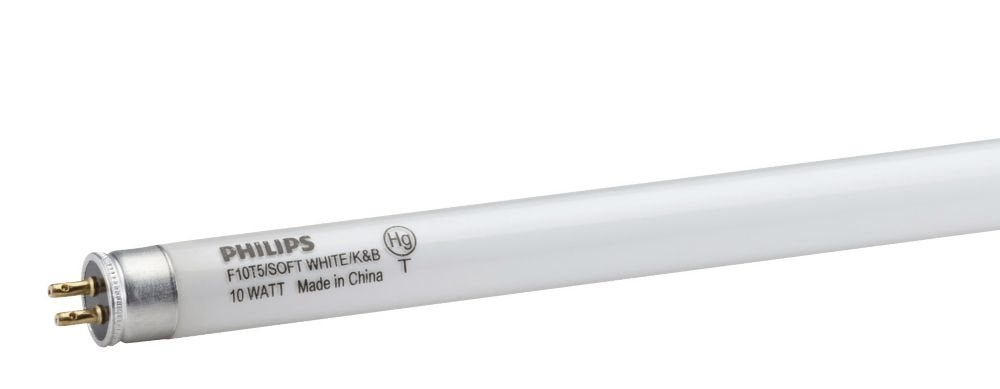 Philips 16&quot; T5 10-Watt Soft White Linear Fluorescent Light Bulb - 2700K, 