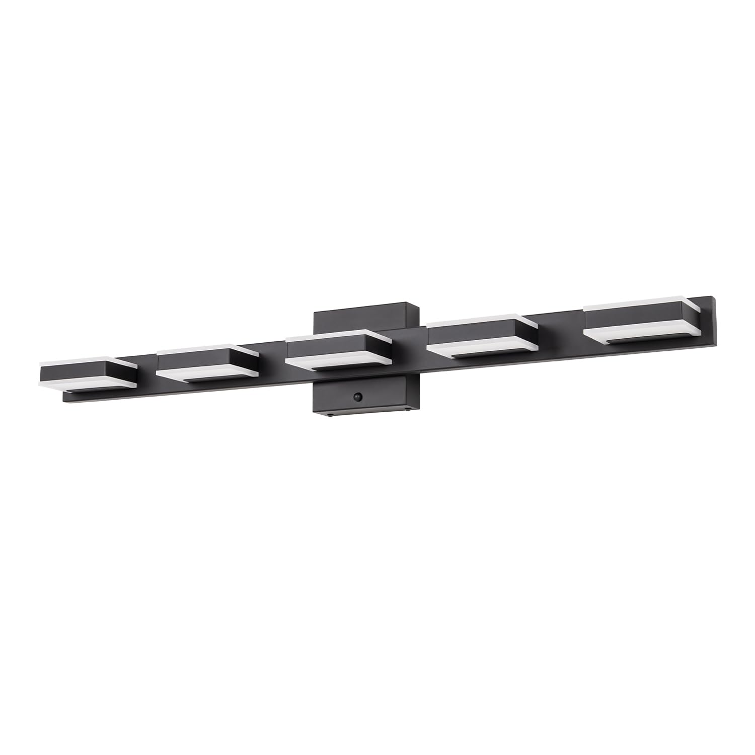 Mirrea 32" Black 5-Light Vanity Lights With Adjustable Cct Led For Bathroom And Mirror