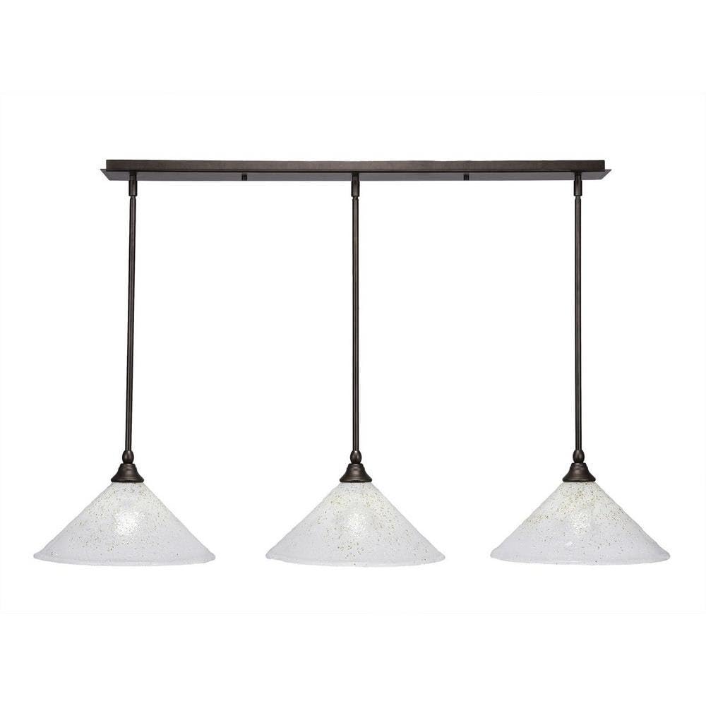 Toltec Lighting 3 Light Linear Pendalier In Bronze (36-Brz-702)