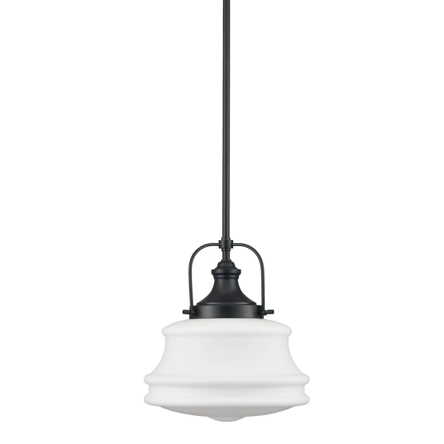 DEYNITE Industrial Pendant Light Fixtures Black Schoolhouse Hanging Adjustable Light for Kitchen Island