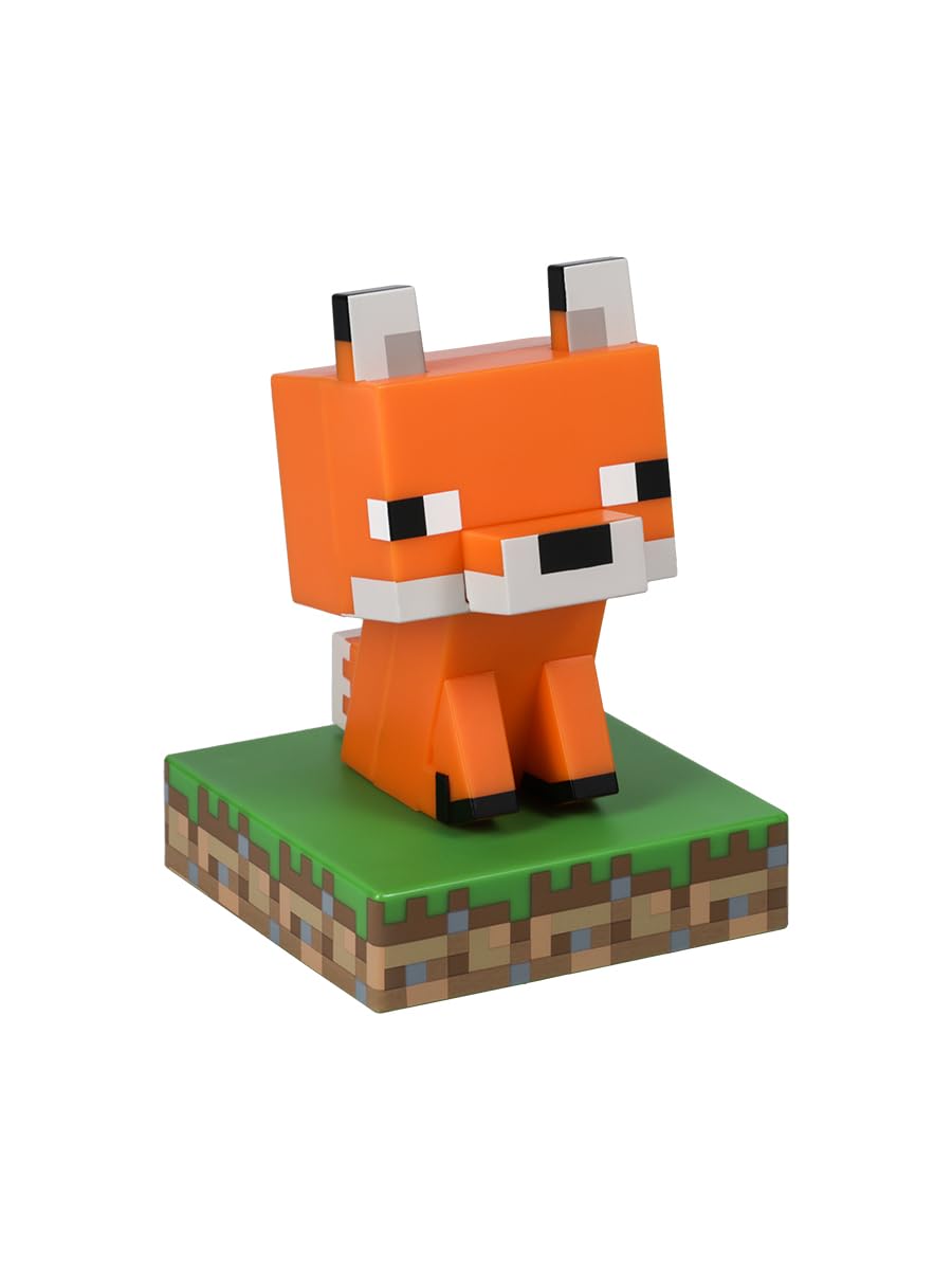 Paladone Minecraft Officially Licensed Fox Free Standing Desk Light, Gaming Room Decor and Merchandise for Boys and Girls, Night