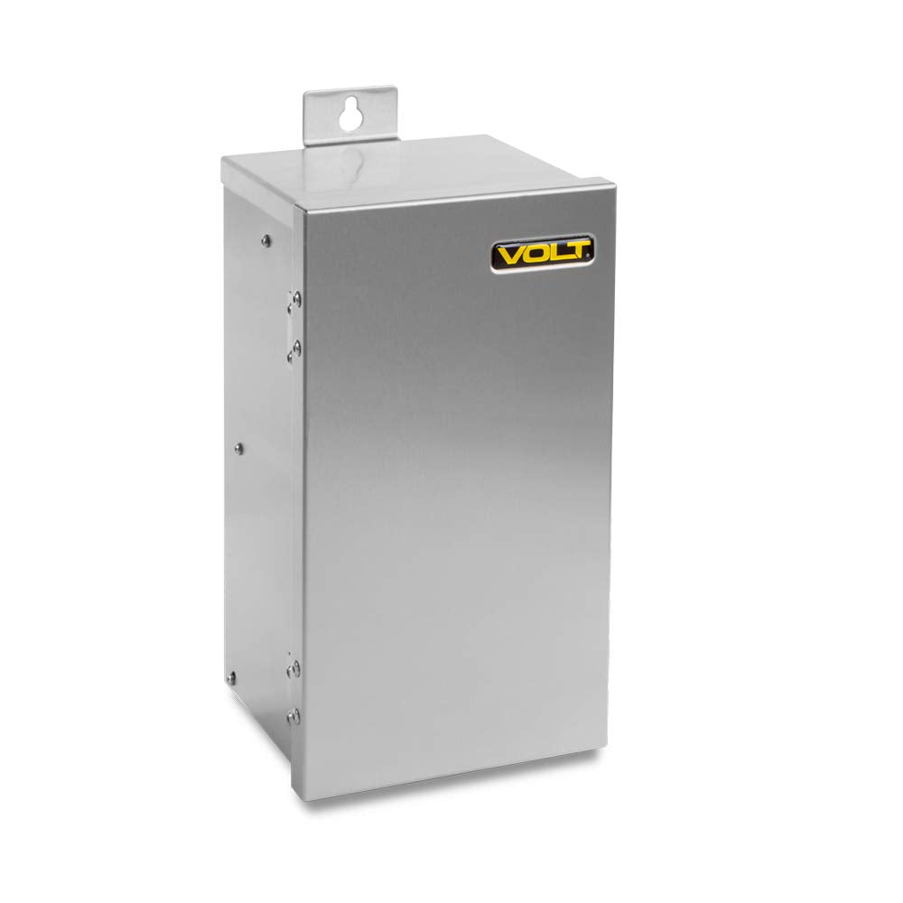 VOLT 300W Low Voltage Transformer with Digital Timer for Landscape Lighting, Silver, Metal