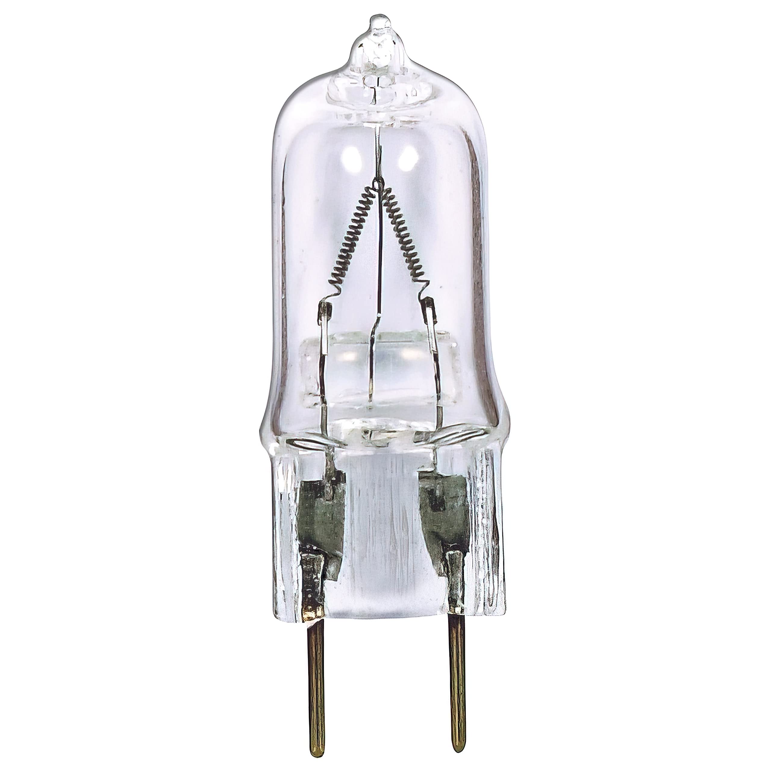 Satco S4612 T4 Halogen Light Bulb, 50 Watt, 750 Lumens, G8 Base, Dimmable, Clear, 1 Count