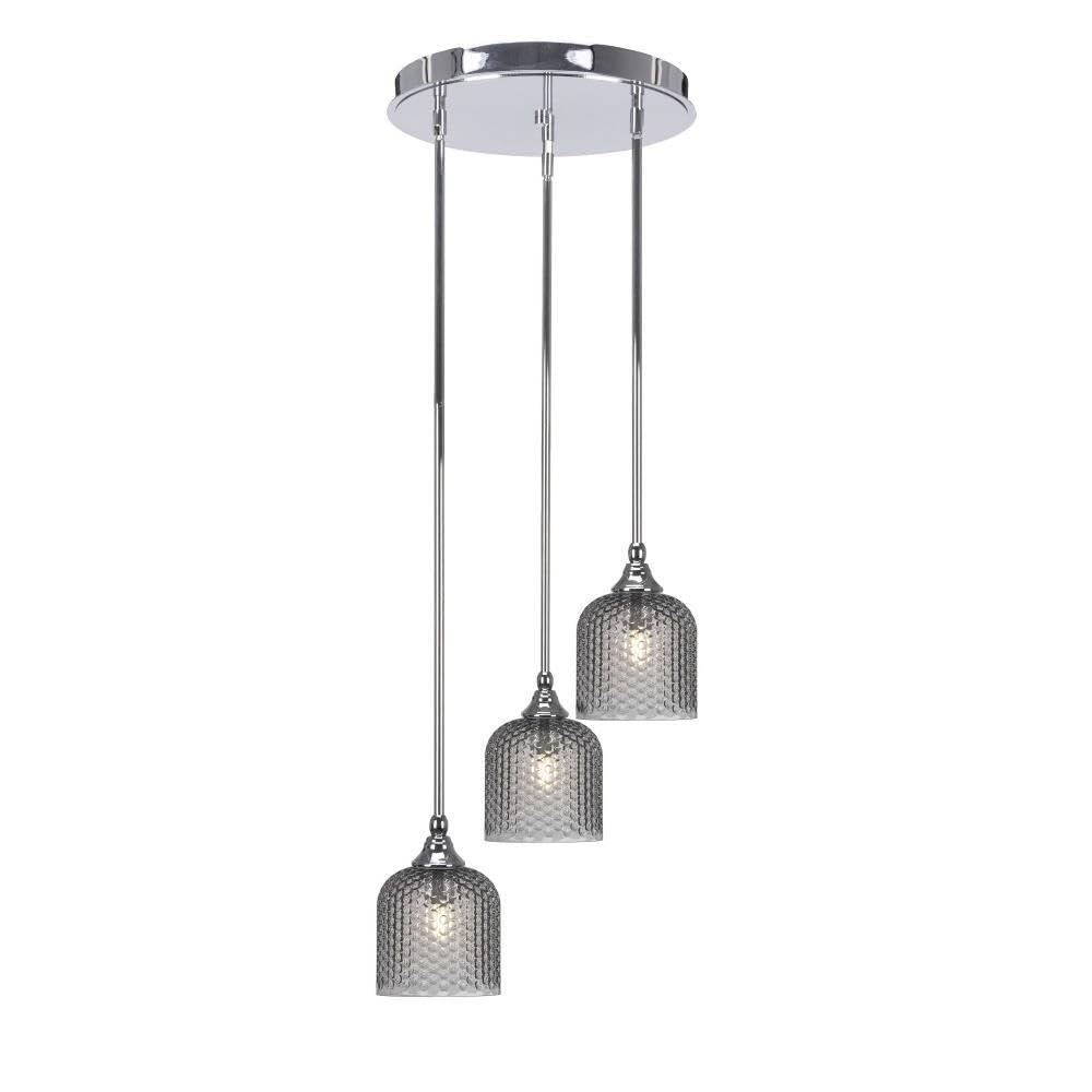 Empire 3 Light Cluster Pendalier in Chrome (2143-CH-4912)
