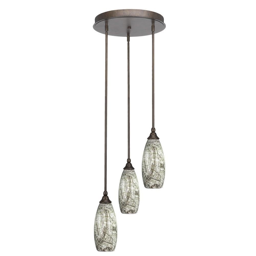 Empire 3 Light Cluster Pendalier in Bronze (2143-BRZ-5064)