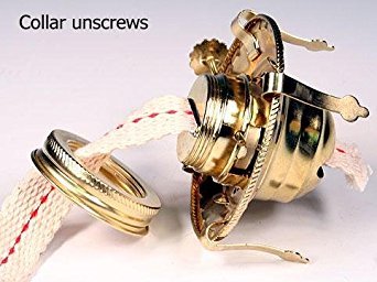 LAMP OIL Oil Lamp Burner/Chimney Holders, Brass, Model AX-AY-ABHI-102558, Set of 5, New Condition