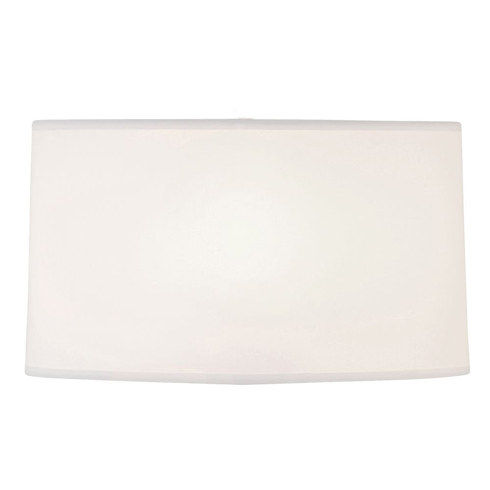 Design Classics Large Oval Linen Lamp Shade, White, Fabric