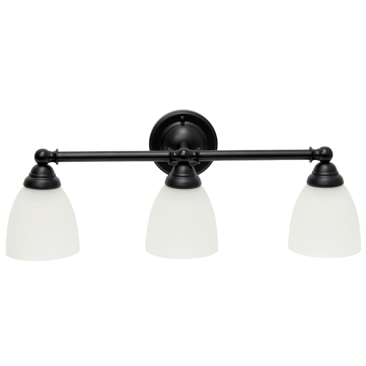 All The Rages Essentix 3-Light Metal & Glass Vanity Fixture In Black