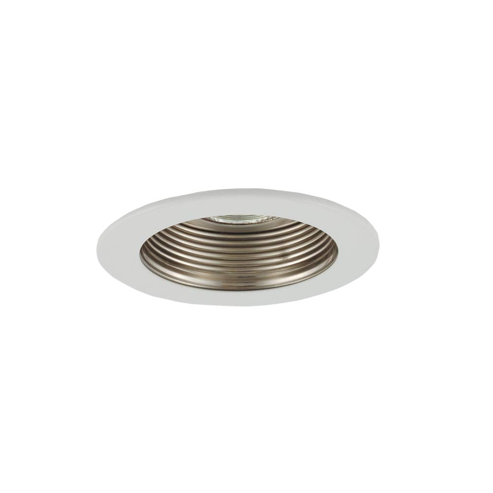 Jesco Lighting TM301-STWH Accessory - 3&quot; Adjustable Step Baffle, Satin Chrome/White Finish