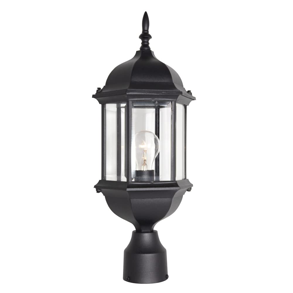 Designers Fountain 2976-Bk Devonshire Outdoor Post Lanterns, 20 Inch, Black