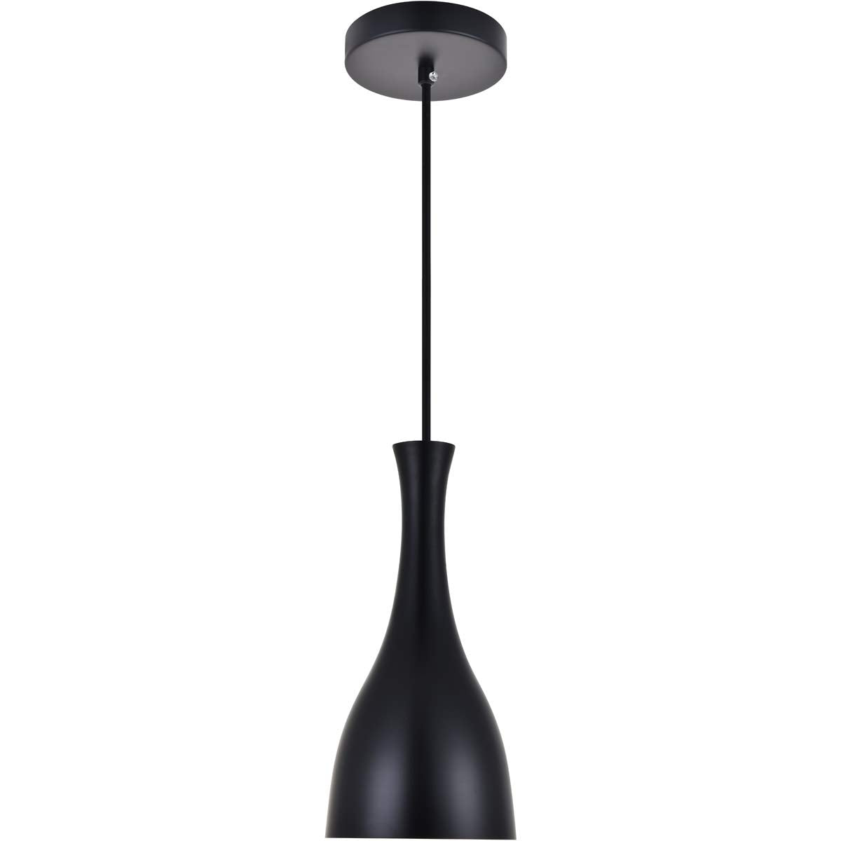 Living District Aiken 1-Light Modern Aluminum Pendant in Black