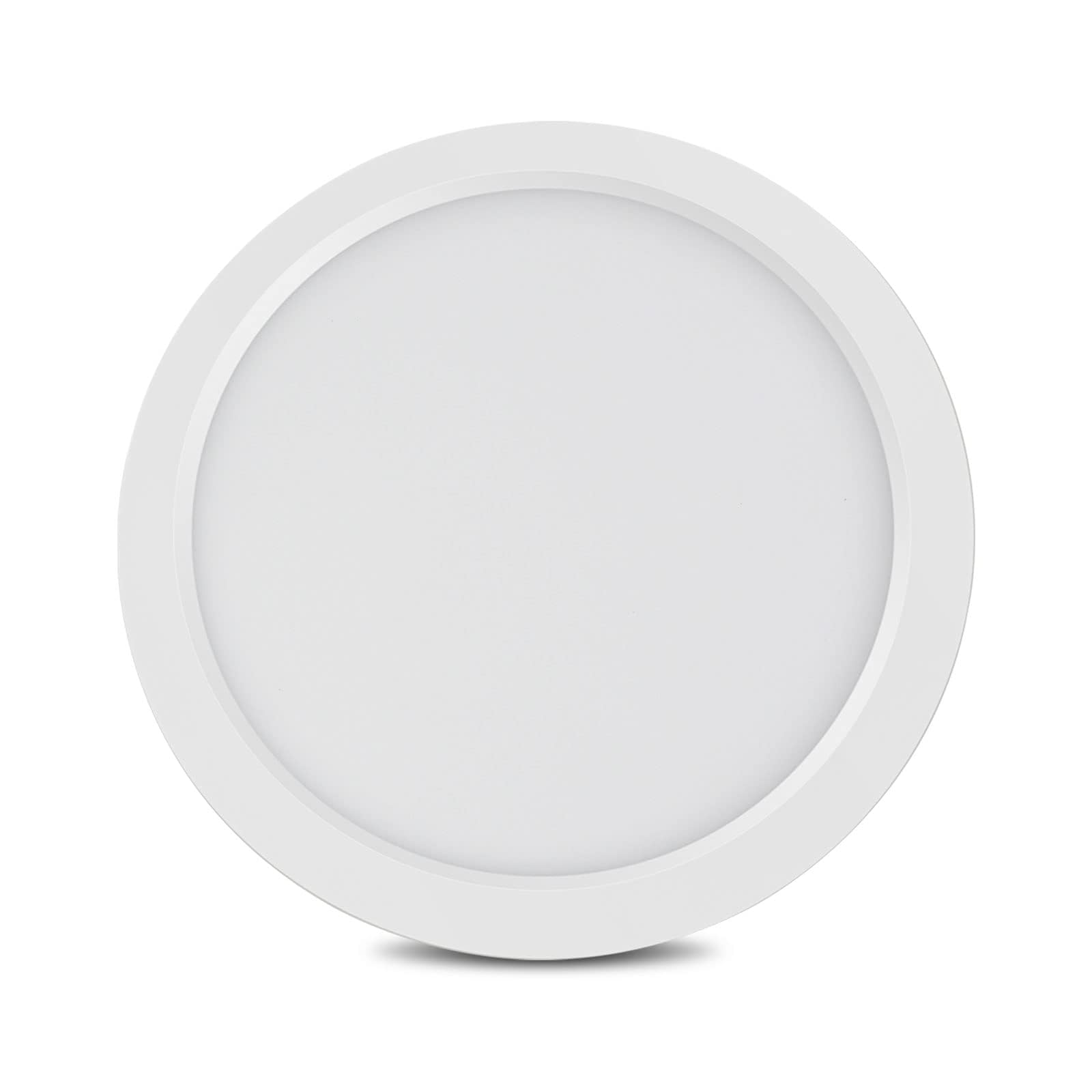 NOVELUX Ceiling Light Dimmable 5000K LED Ultra Thin Round Fixture 14 Pack White Stainless Steel