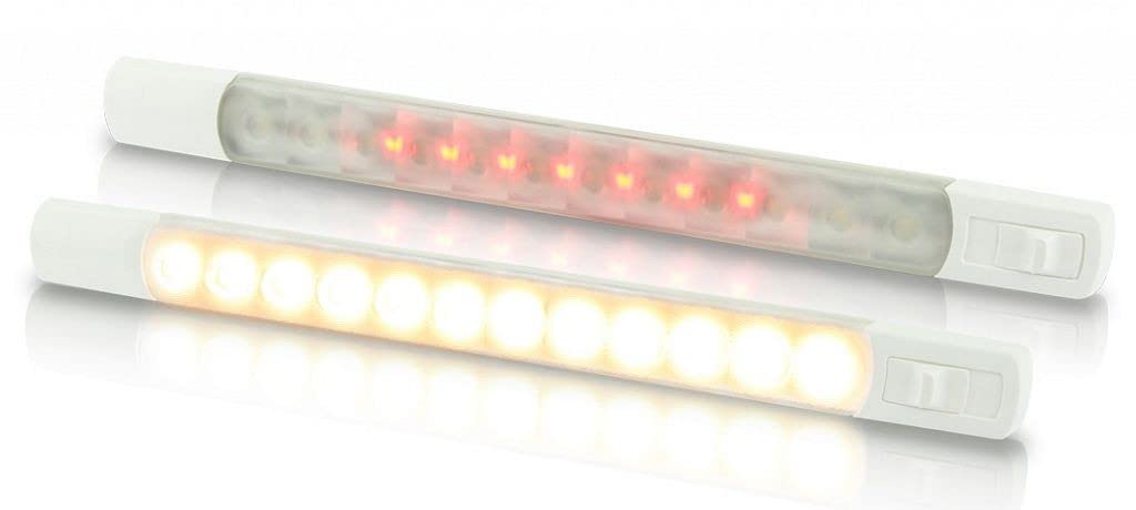 Hella Marine Surface Strip Light with Switch - Warm White/Red LEDs - 12V - Model 2JA 958 121-101 - One Size