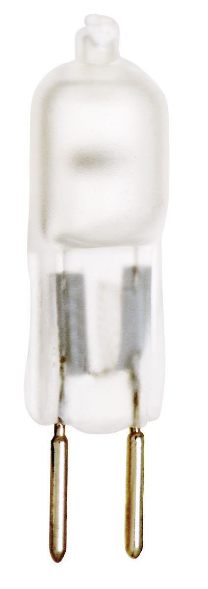 Satco S1910 35 Watt 550 Lumens T4 Halogen Gy6.35 Base 12 Volt Frosted Light Bulb, Dimmable
