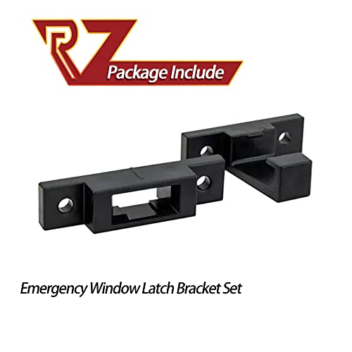 Aucuda RV EXIT Window Latch Bracket - Black Stainless Steel Replacement Hardware for Camper Windows
