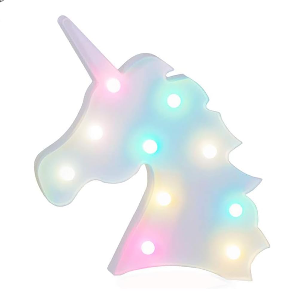 Unicorn LED Night Light Decorative Marquee Signs Light-Wall Decoration for Living Room,Bedroom,Home, Christmas,Party as Kids Gif