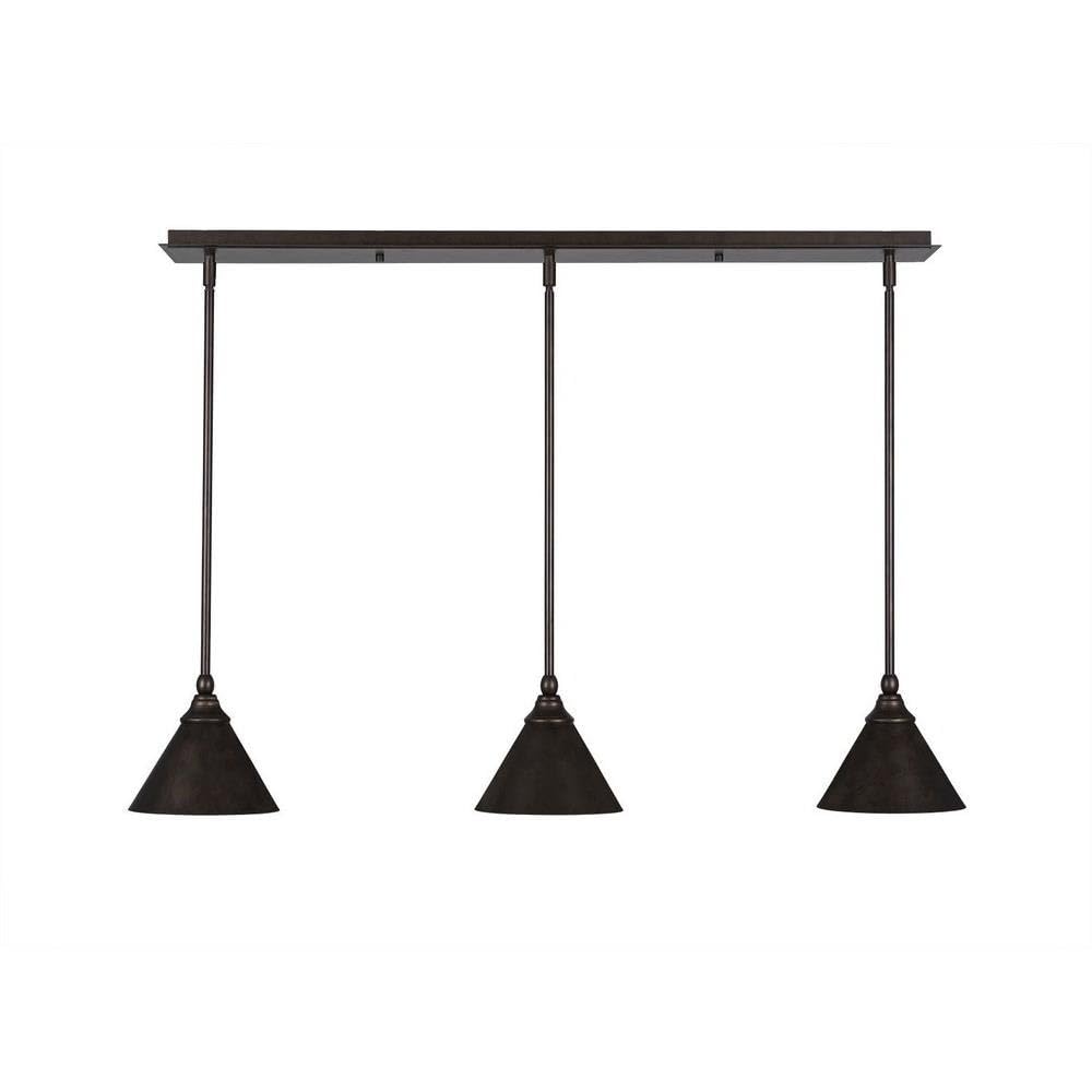 Toltec Lighting 3 Light Linear Pendalier In Bronze (36-Brz-421)