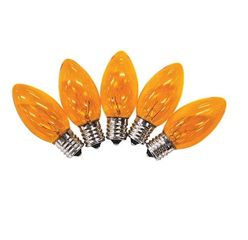 Holiday Bright Lights Bu25c9x3-tora Christmas C9 Light Bulbs, Orange, 1&quot;