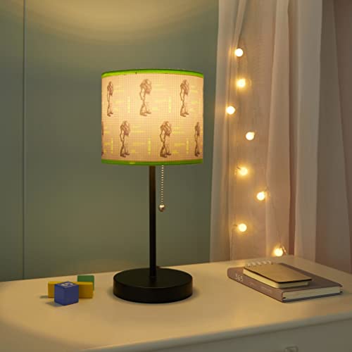 Idea Nuova Lightyear Stick Table Kids Lamp With Pull Chain, Themed Printed Decorative Shade, 15.5'' H X 7'' W