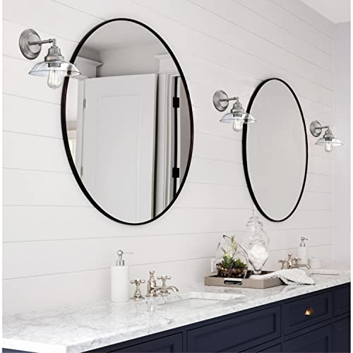 Westinghouse 6129100 Iron Hill Vintage-Style One Light Wall Fixture, Brushed Nickel Finish, Clear Glass