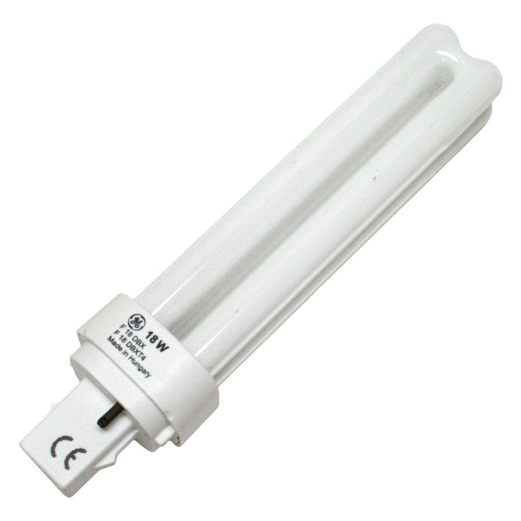 GE Compact Fluorescent Plug-In Quad Light, 18W, Warm White (3500K), Model 97579, 1-Pack, Glass